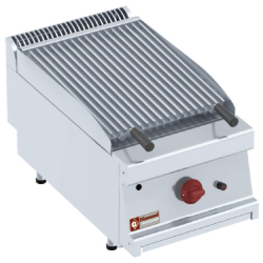 Gril à gaz en pierre de lave - module 1/2, gril de cuisson en « Z » DIAMOND PLX47-MF