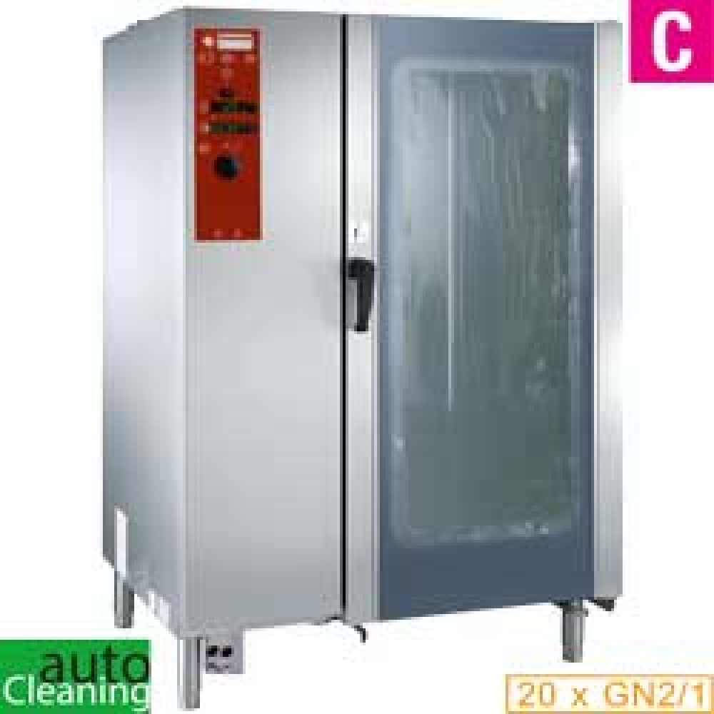 Four à gaz vapeur directe et convection 20x GN2/1 avec « système de nettoyage automatique » DIAMOND SDG/22-CL