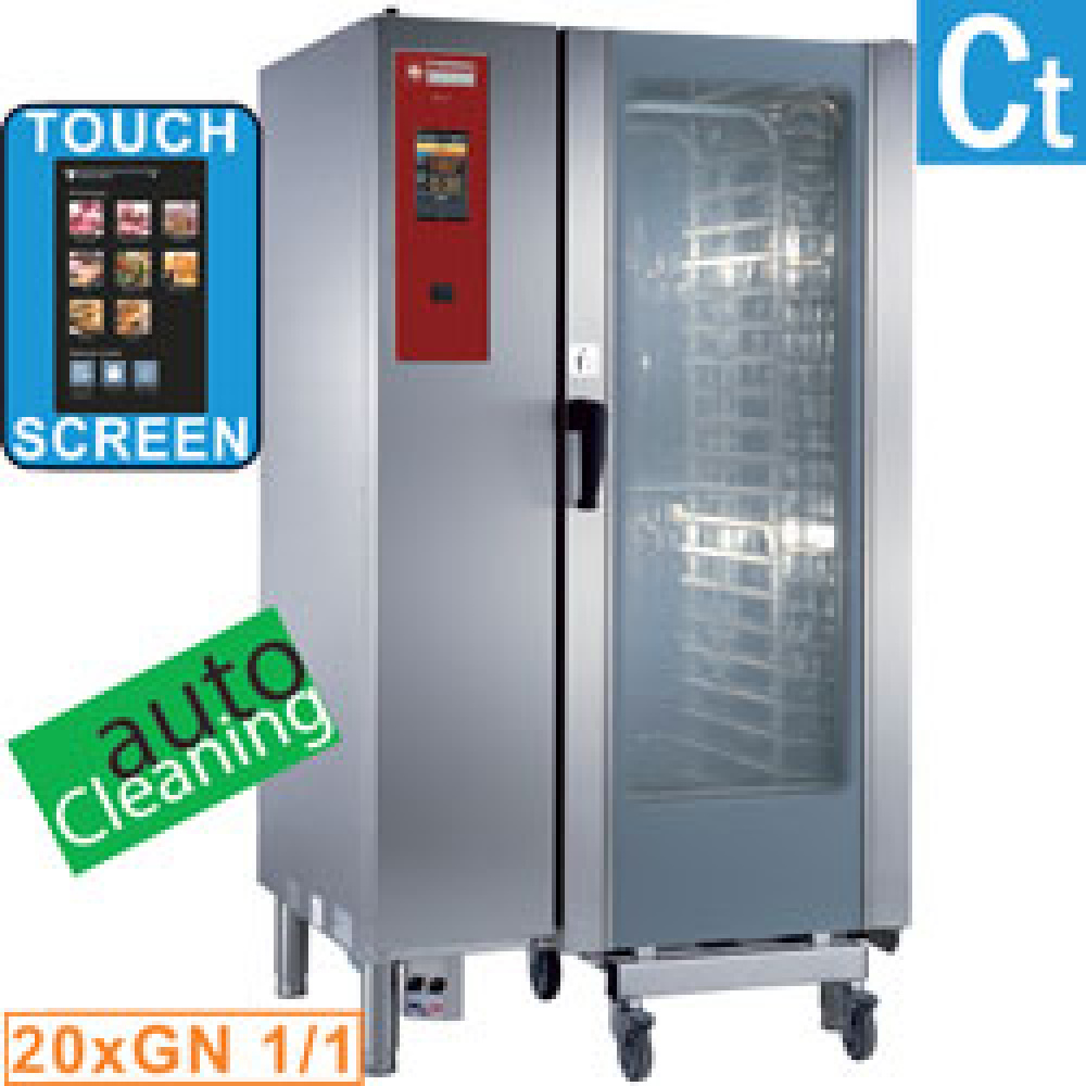 Four à gaz « TOUCH » avec chaudière vapeur et convection 20xGN1/1+ Nettoyage - AGA DIAMOND SDGT/20-CL-AGA