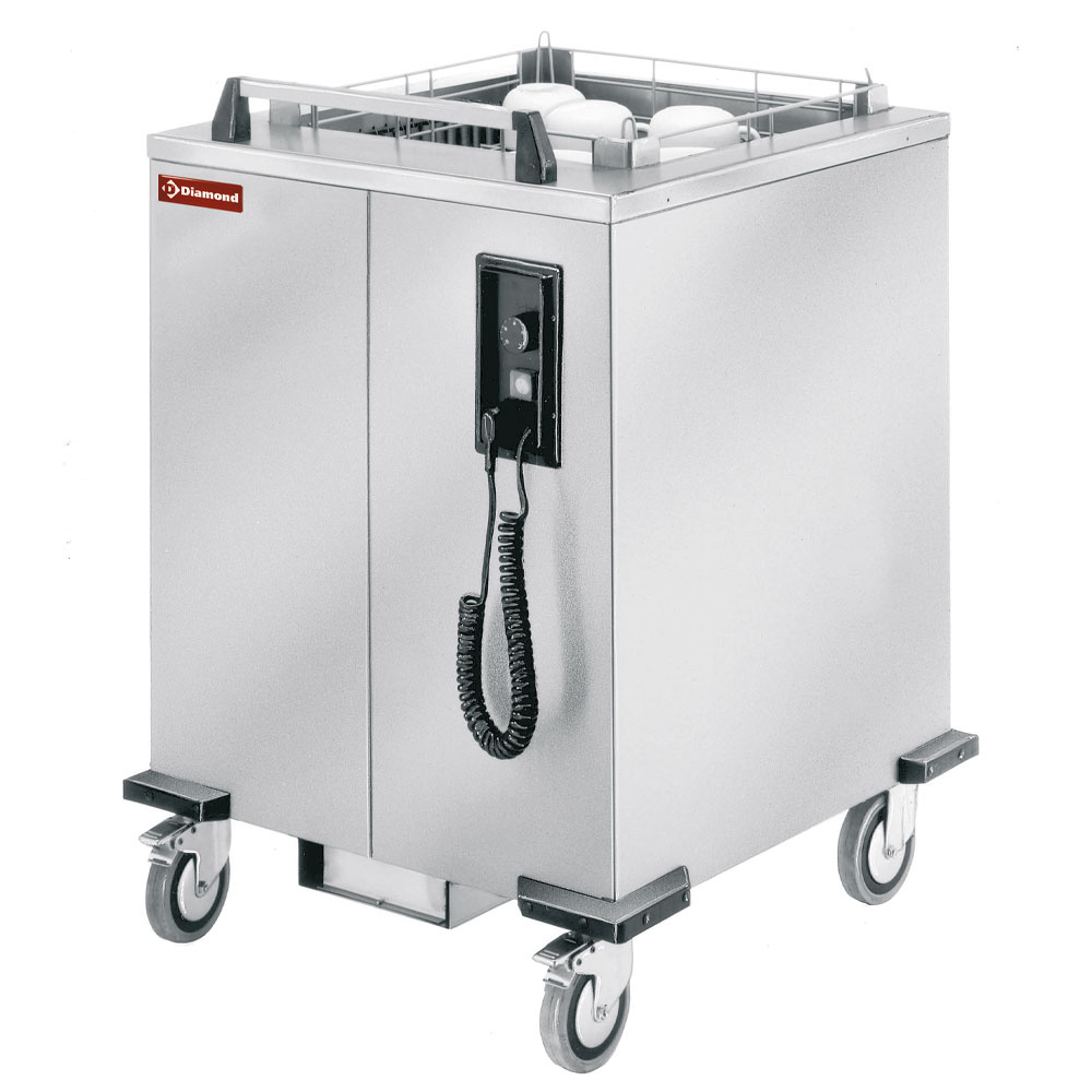 Chariot chauffant avec système de ressorts pour paniers 500x500 mm DIAMOND SH-MS/B