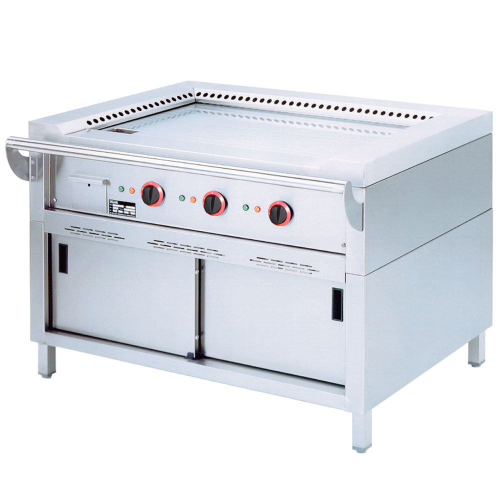 Plaque électrique « Teppanyaki », 3 zones (3 x 4,7 kW), sur meuble DIAMOND TPE3-15