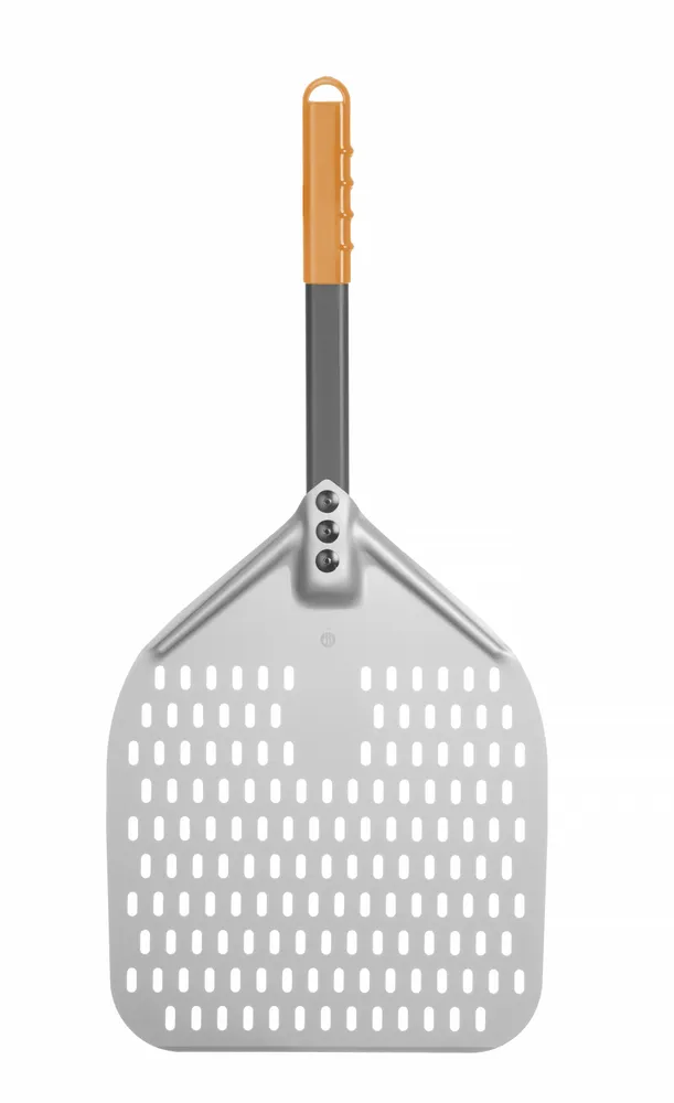 Pelle à pizza carrée perforée avec manche court, HENDI, 350x710mm