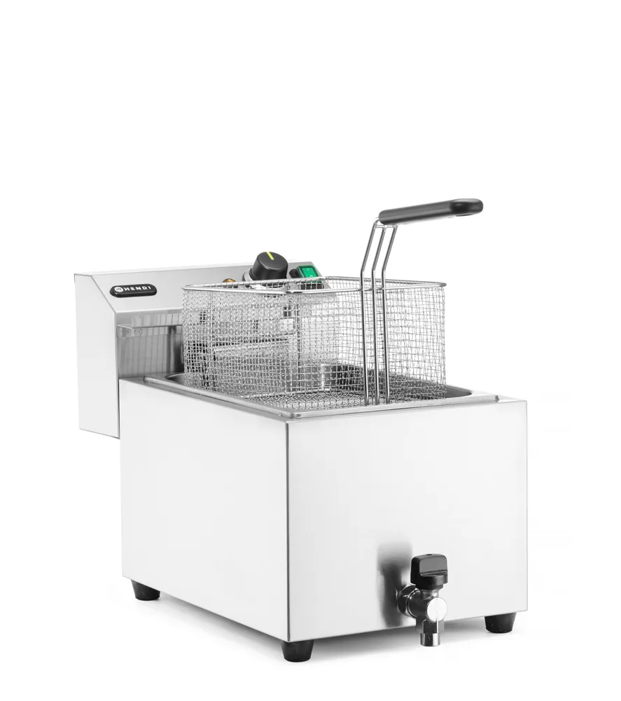 Friteuse Profi Line avec robinet de vidange - 10L - 400V, HENDI, Profi Line, 10L, 400V/6600W, 300x680x(H)420mm