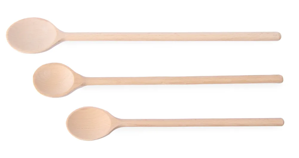 Cuillère à bois -lot de 3, tailles différentes, HENDI, 3 u., (L)475mm