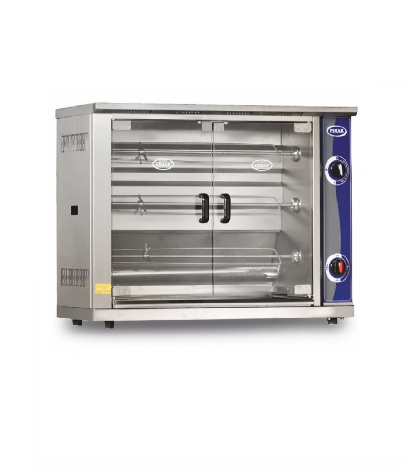Rôtissoire pro murale 3 broches  à poser 12 poulets ELECTRIQUE - PIMAK -  M003-DE