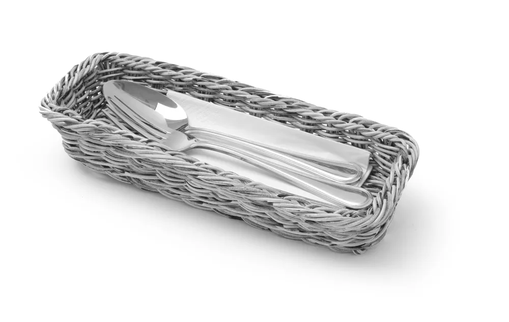 Corbeille à couvert, HENDI, Noir, 270x100x(H)45mm