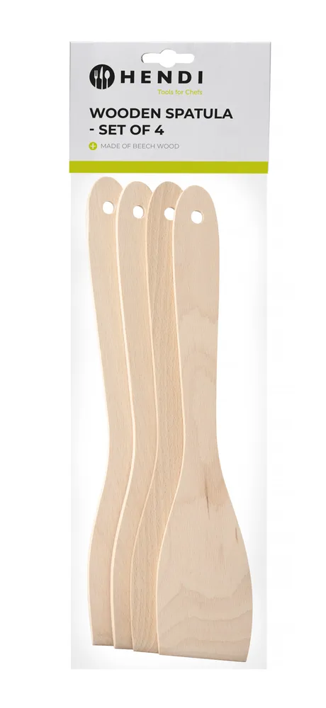 Spatule en bois -lot de 4, HENDI, 4 u., 300x55mm