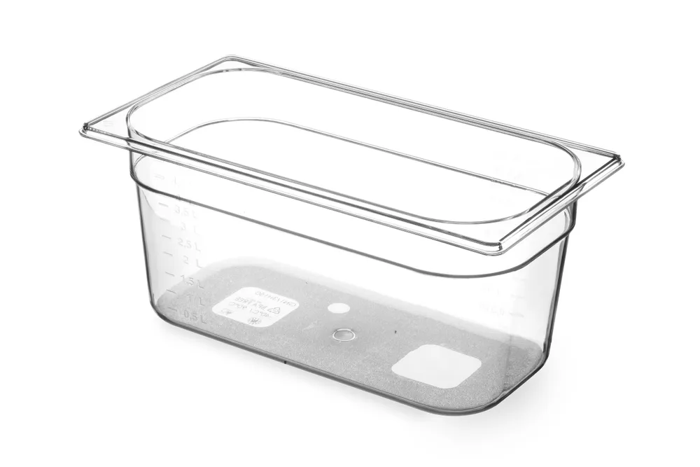 Bac Gastronorme 1/3, HENDI, GN 1/3, 4L, Transparent, 325x176x(H)100mm