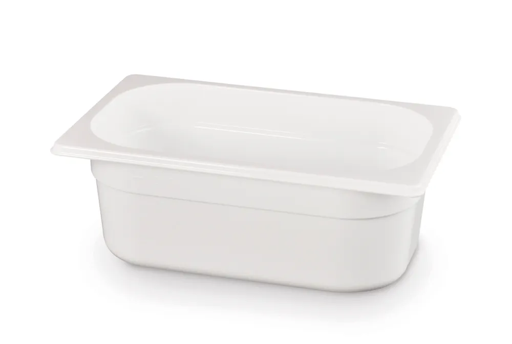 Bac gastronorme 1/4, HENDI, GN 1/4, 1,8L, Blanc, 265x162x(H)65mm