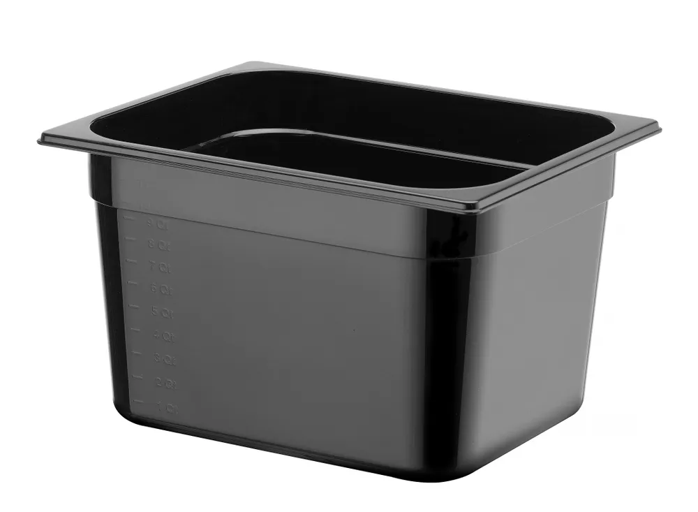 Bac gastronorme 1/2, HENDI, Profi Line, GN 1/2, 9,5L, Noir, 325x265x(H)150mm