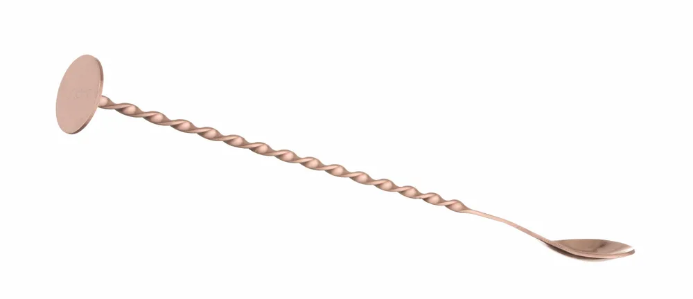 Cuillère à cocktail avec pilon, BarUp, Cuivre, 280x35mm