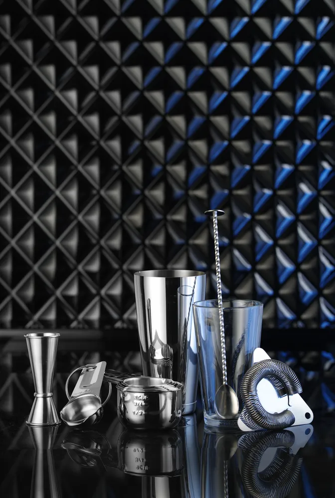 Cuillère à cocktail avec pilon, BarUp, 280x35mm