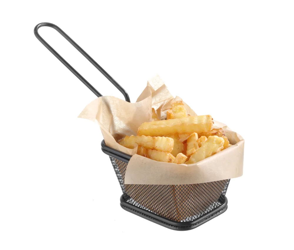 Paniers à frites miniatures empilables noirs, HENDI, 130x115x(H)80mm