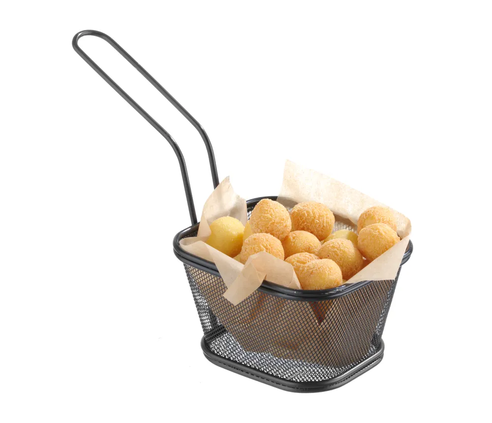 Paniers à frites miniatures empilables noirs HENDI 425695