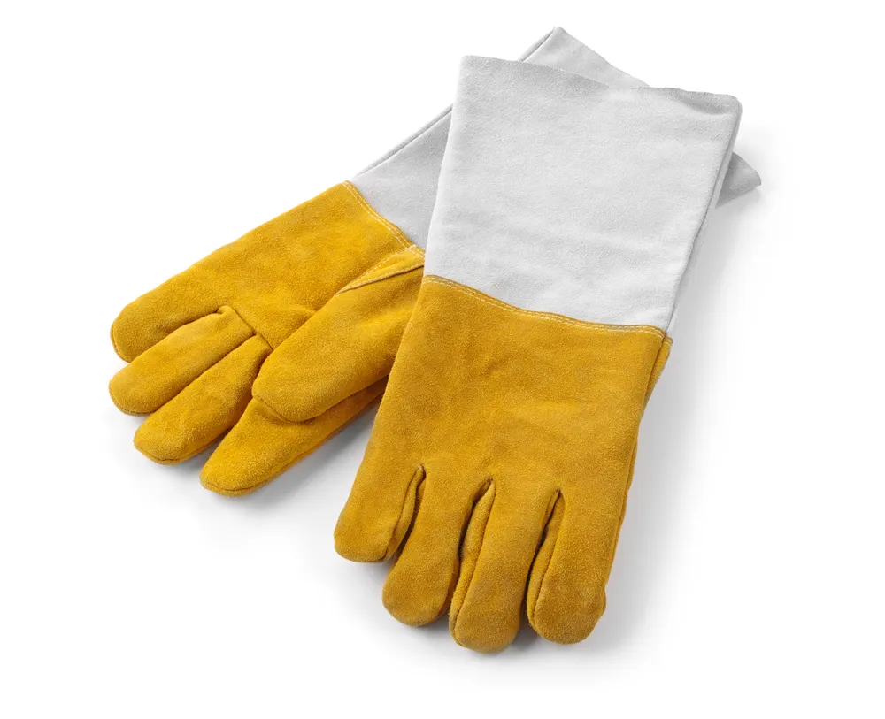 Gants barbecue en cuir résistants à la chaleur - 2 pièces HENDI 556689
