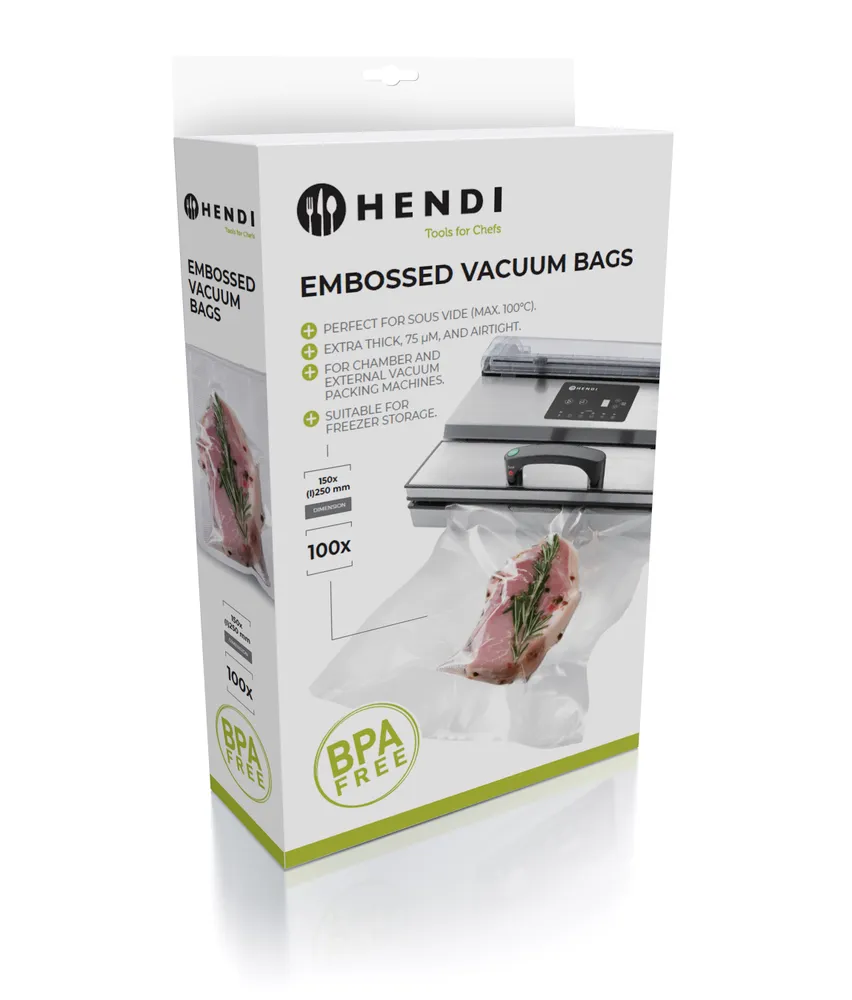 Sacs sous vide gaufrés, HENDI, 100 u., 200x300mm