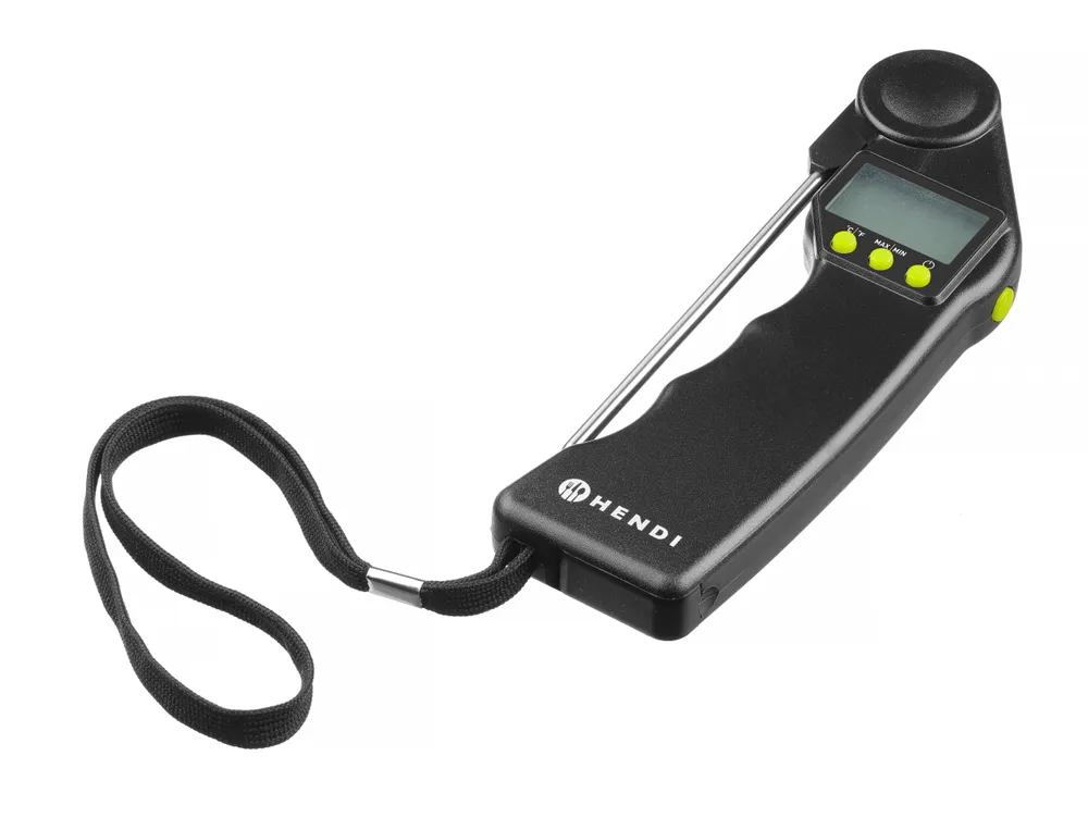 Thermomètre numérique avec sonde pliable, HENDI, Noir, 160x55x(H)20mm