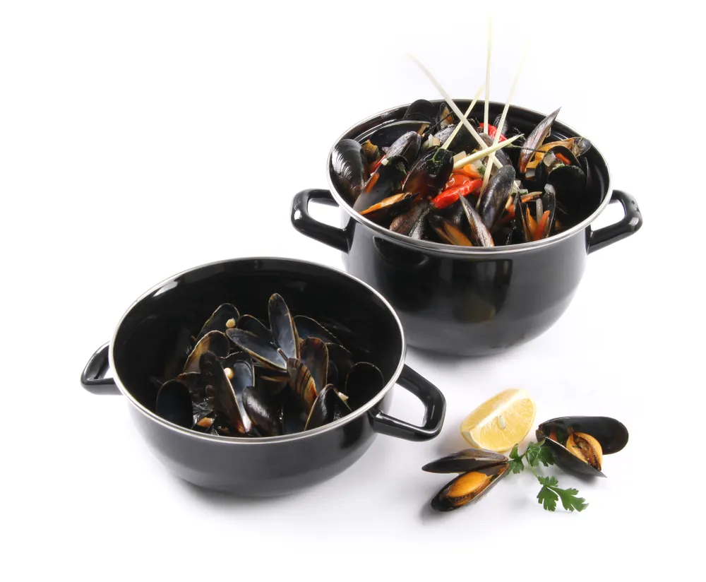 Cocotte à moules émaillée - avec couvercle HENDI 625057