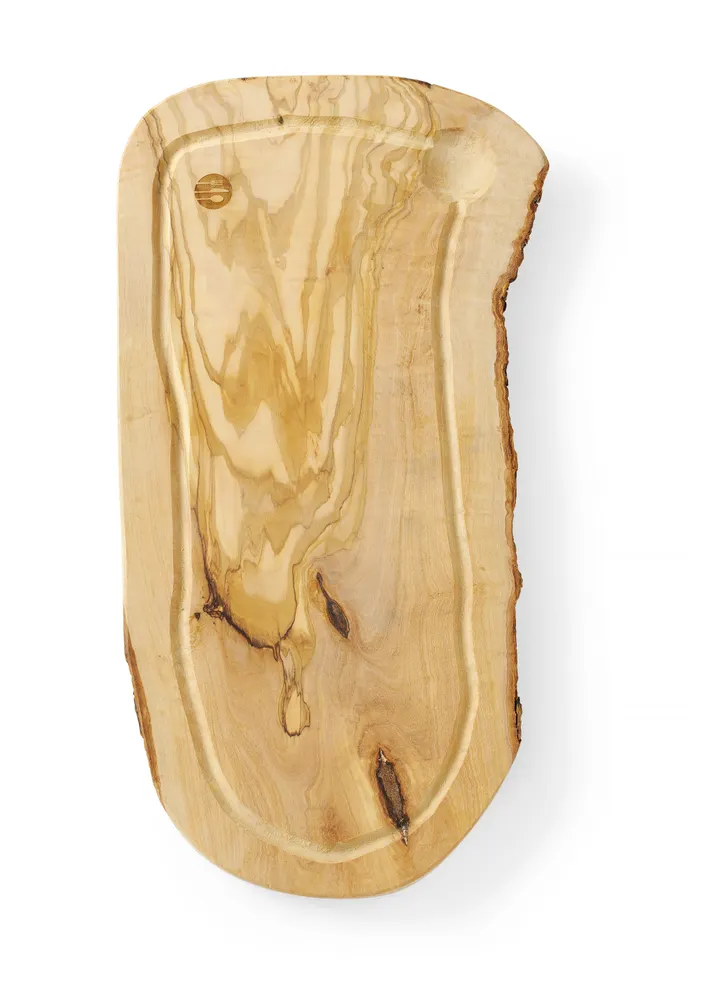 Planche à découper avec rigole en bois d'olivier, HENDI, 300x210x(H)18mm