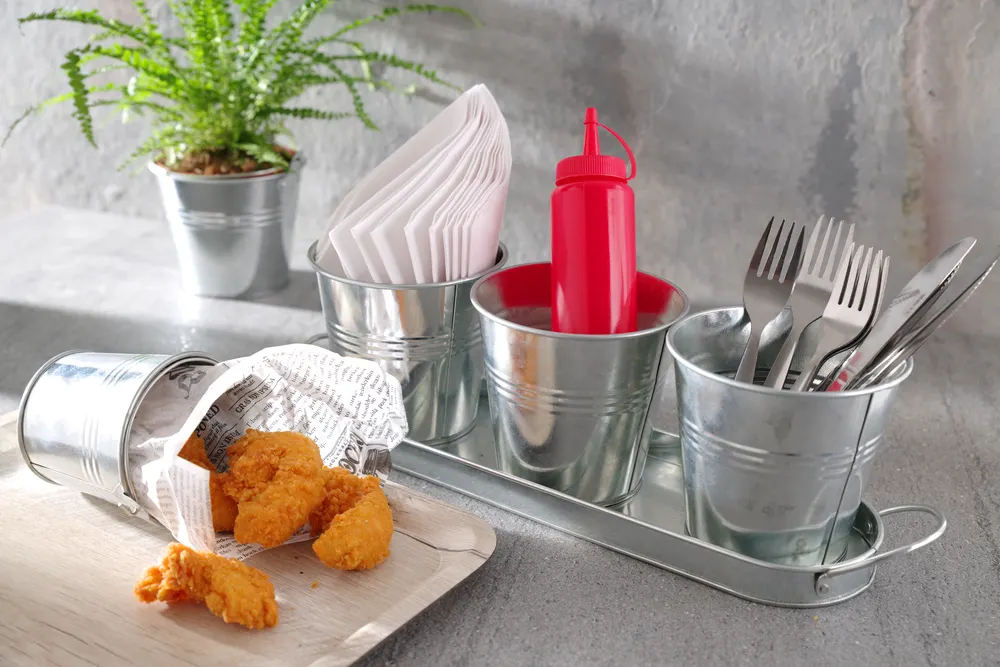 Plateau de service en mélamine avec imprimé bois AmerBox 508947