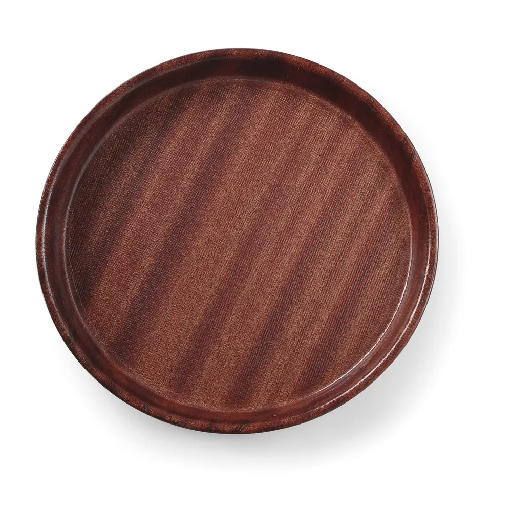 Plateau woodform, HENDI, Acajou, ⌀320x(H)35mm