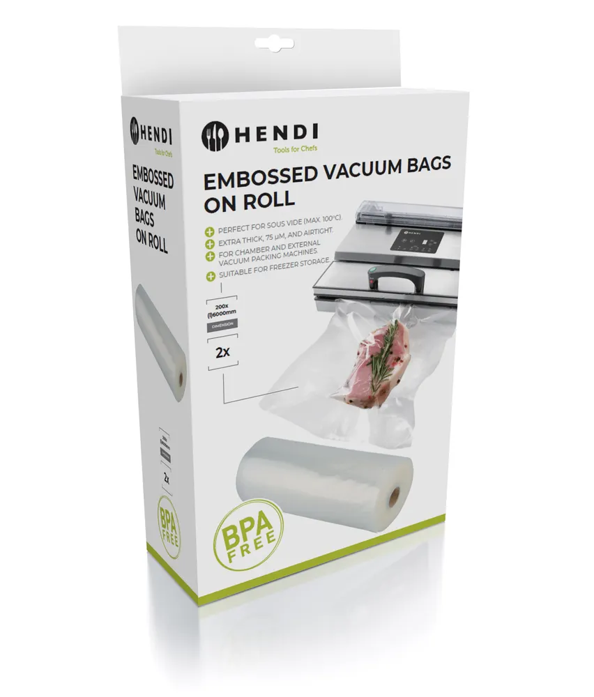 Sacs sous vide gaufrés en rouleau - 2 pièces HENDI 971079