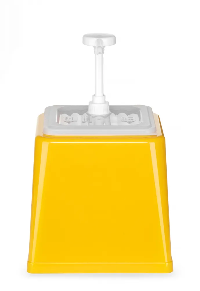 Distributeur de sauces avec pompe, HENDI, 2,5L, Blanc, 230x210x(H)327mm