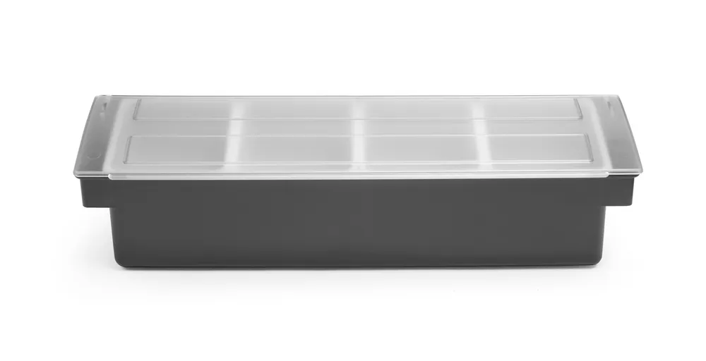 Boîte à ingrédients - 4 bacs, BarUp, 480x150x(H)100mm