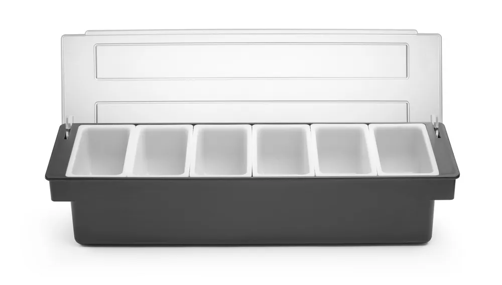 Boîte à ingrédients - 6 bacs, BarUp, 480x150x(H)100mm