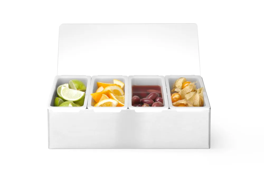 Boîte à ingrédients, BarUp, 5 boîtes, 375x140x(H)90mm