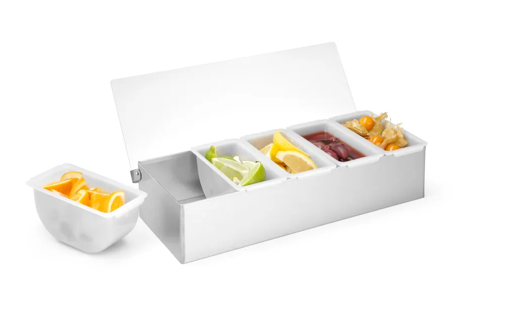 Boîte à ingrédients, BarUp, 5 boîtes, 375x140x(H)90mm