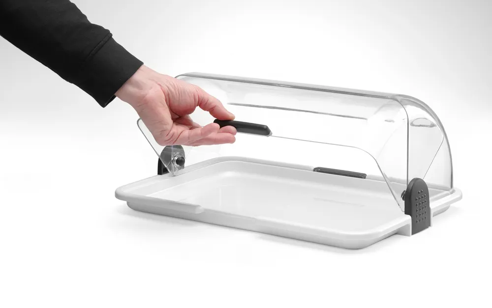 Vitrine à couvercle coulissant Roll top, HENDI, 465x310x(H)190mm