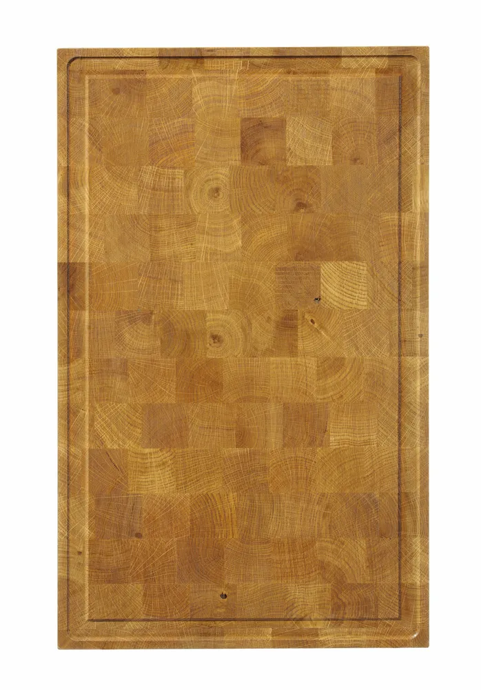 Planche de présentation en chêne, bois de bout, HENDI, 325x265x(H)30mm