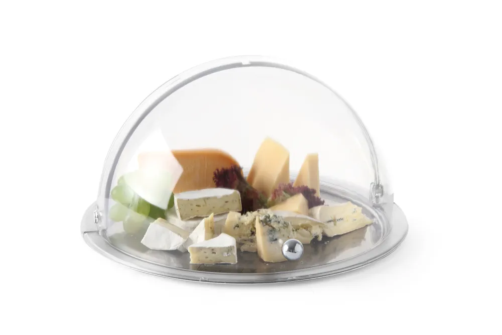 Vitrine ronde à couvercle coulissant roll-top, HENDI, ⌀380x(H)240mm