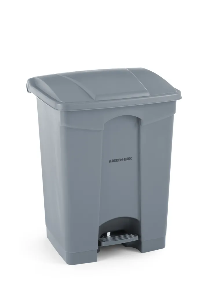 Poubelle à pédale, AmerBox, 68L, Gris clair, 490x410x(H)660mm