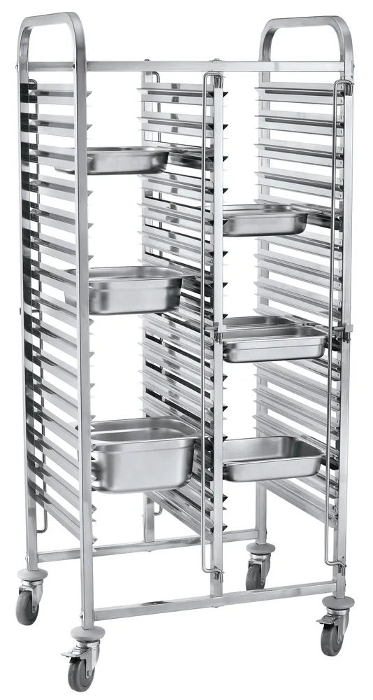 Chariot porte-plateaux double - 30 x GN 1/1 HENDI 810576