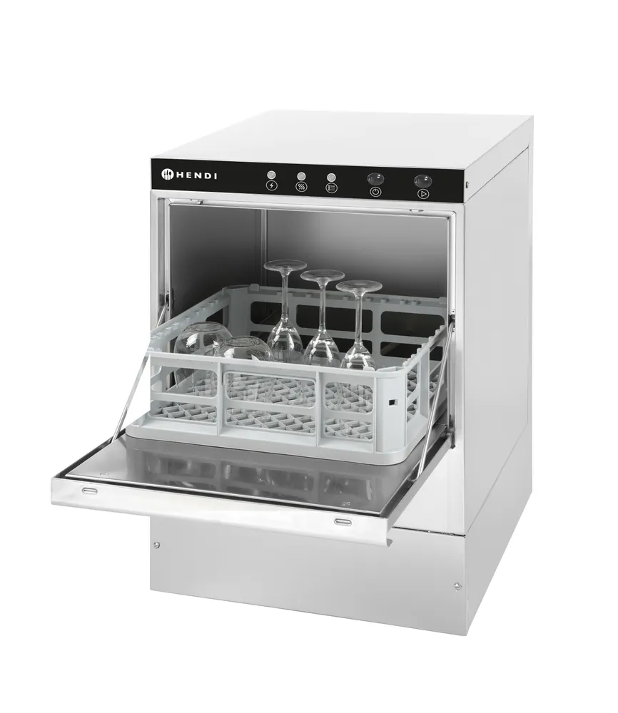 Lave-verre 40x40 - commande électronique, HENDI, 230V/2800W, 472x566x(H)705mm