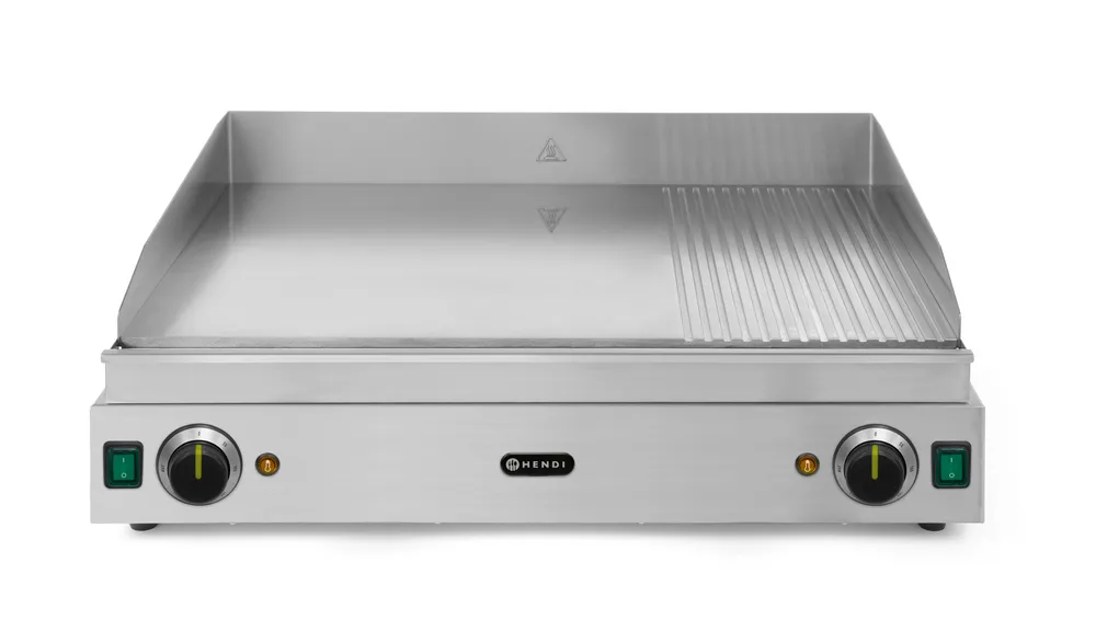 Grill rainuré 1/3, HENDI, Profi Line, 2/3 lisse, 1/3 rainuré, 230V/3500W, 720x550x(H)245mm