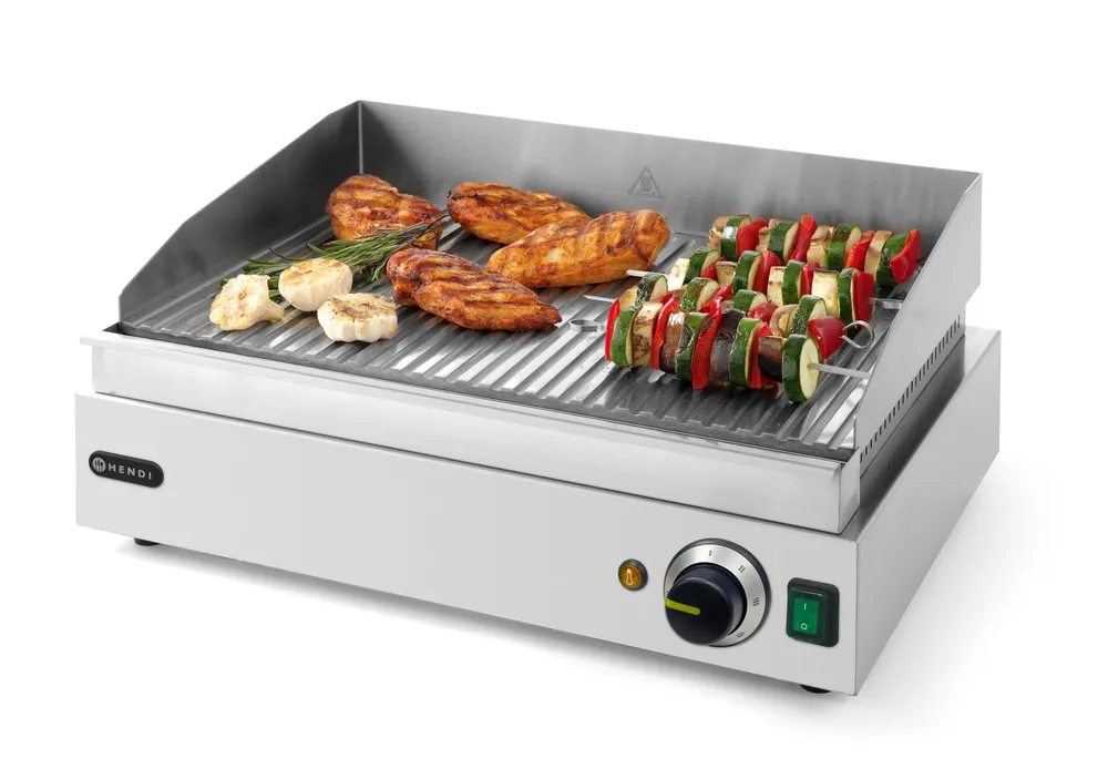 Grill rainuré, HENDI, Profi Line, rainuré, 230V/2400W, 550x435x(H)245mm