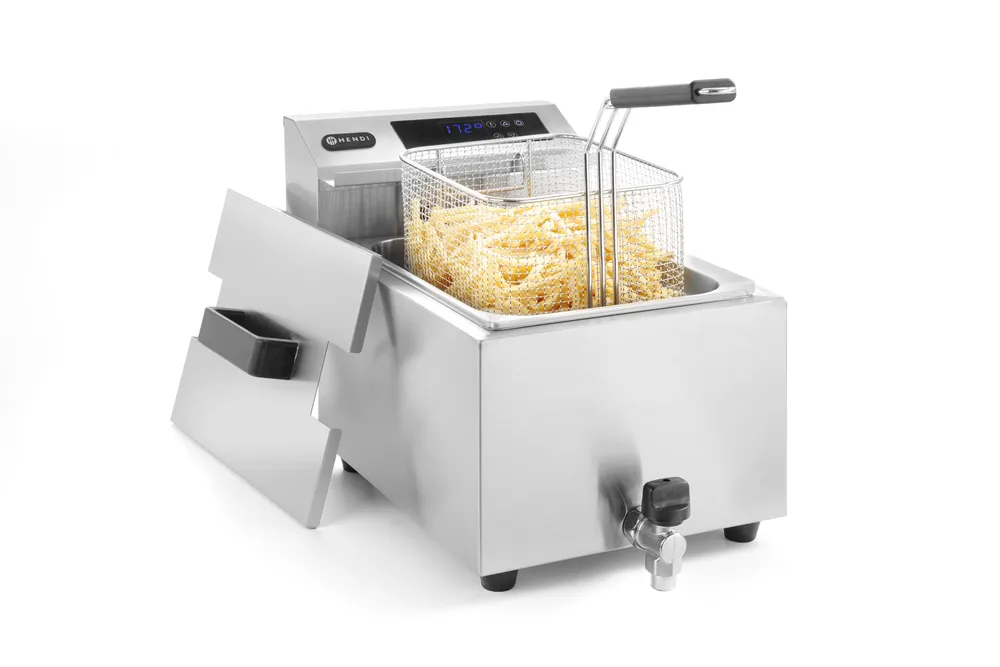 Friteuse Profi Line avec robinet de vidange numérique - 8 l, HENDI, Profi Line, 8L, 230V/3500W, 305x515x(H)345mm