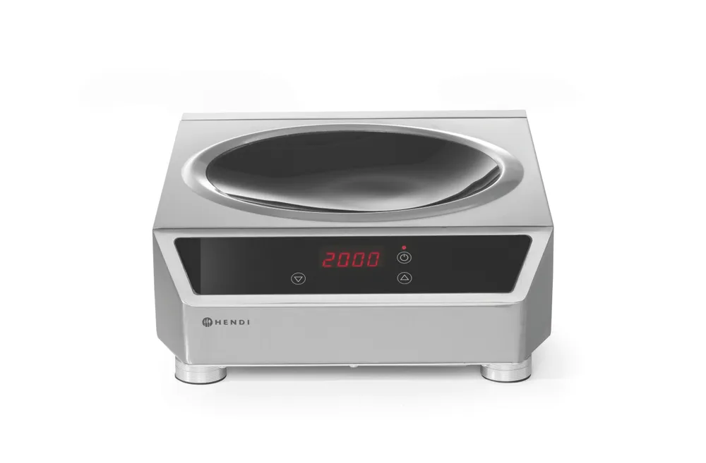 Wok à induction modèle 3500, HENDI, Profi Line, Plaque de cuisson à induction, 230V/3500W, 340x450x(H)130mm