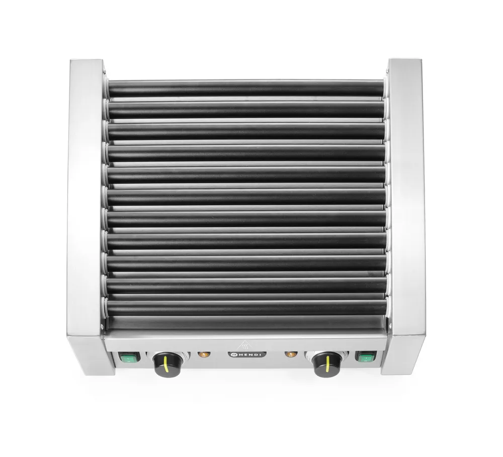 Grill roulant pour saucisses - deux zones, HENDI, 11 rouleaux, 230V/1180W, 530x525x(H)180mm