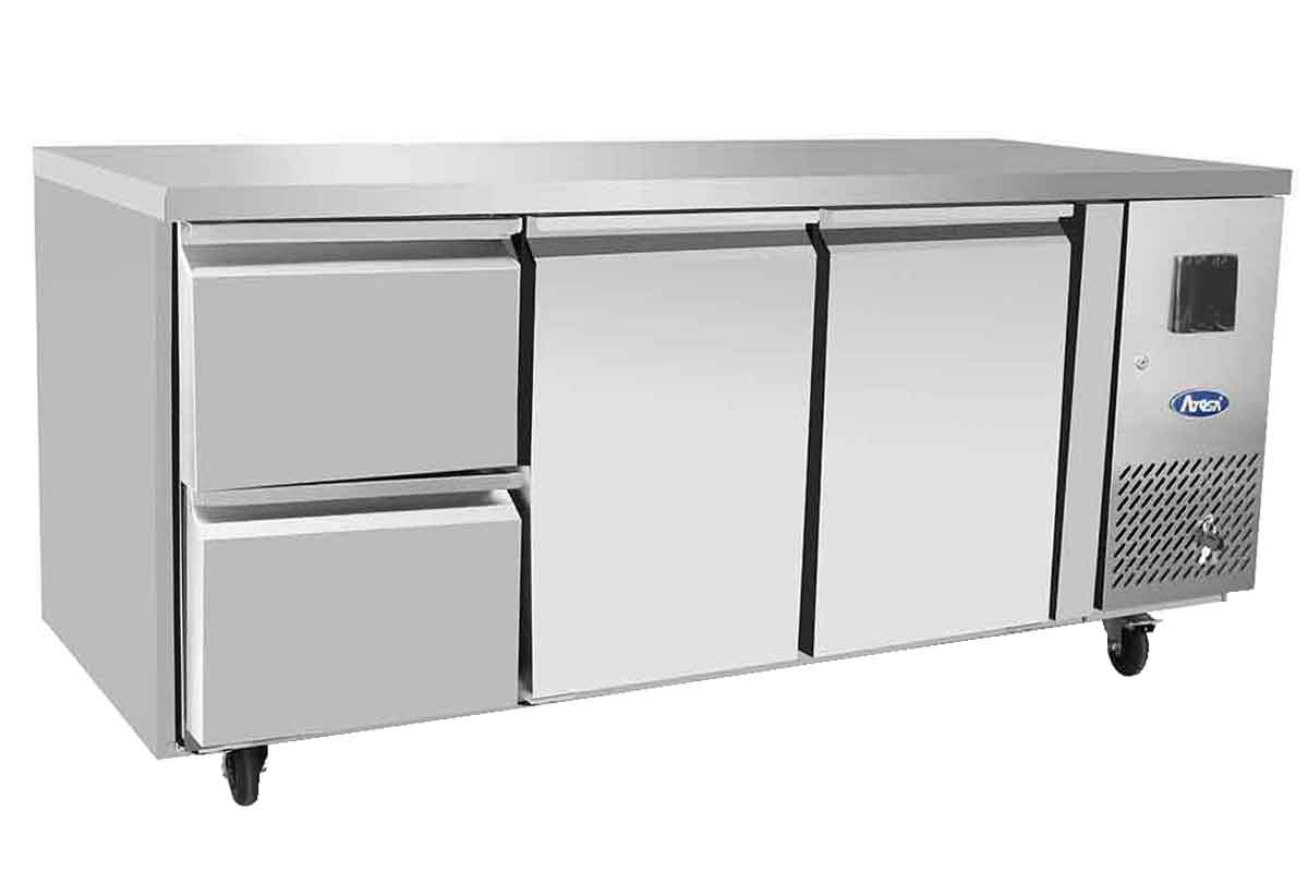 TABLE POSITIVE 2 PORTES 
+ 2 TIROIRS 1/2 DIM 1795x700x840 ATOSA EPF3534GR