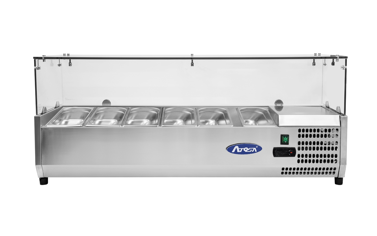 Saladettes à poserVRX1400/380 VITRE  DIM 1415x395x460 ATOSA ESL3882GR-V