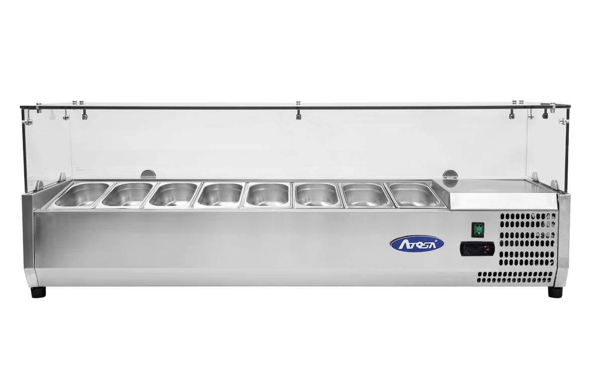 Saladettes à poser VRX1800/330 VITRE  DIM 1800x335x460 ATOSA ESL3887GR-V