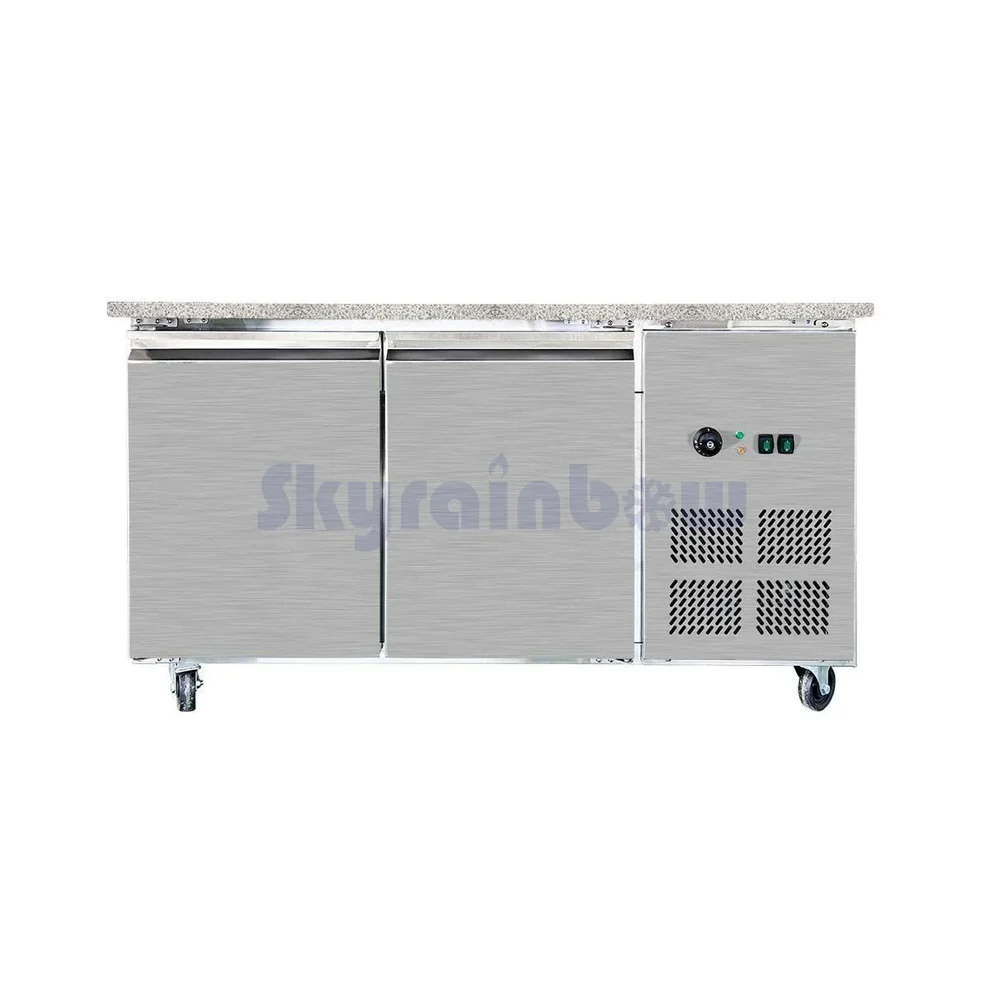 SNACKLine Bain marie boisé - Granit noir - GN1/1 x 2 - 1 porte - 830x820x1350mm SKYRAINBOW-THBM88S