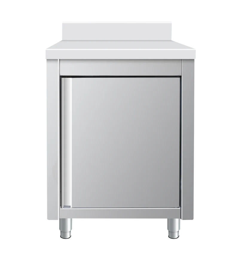Placard en inox adossé - porte battante - 600x600x950mm SKYRAINBOW-THASR66A