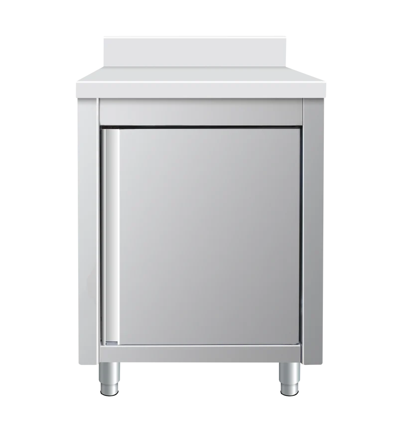 Placard en inox adossé - porte battante - 600x600x950mm SKYRAINBOW-THASR66A