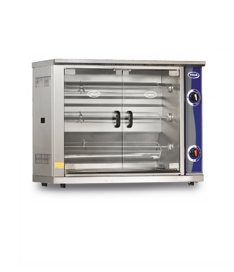 Rôtissoire pro murale 3 broches à poser 15 poulets ELECTRIQUE - PIMAK -  M004-DE