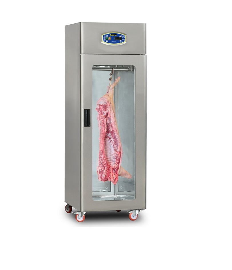 Armoire réfrigérée statique avec portique à viande 1 porte vitrée - DAMPAK - 22DBS1C-GN.35